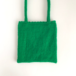 きらめく季節 のニットバッグ　holiday green 8枚目の画像
