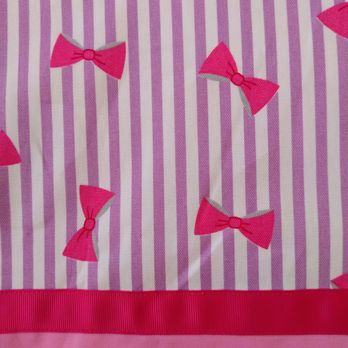 リボン & 蝶 ⚪ 大きめレッスンバッグ 4点セット パープル ◯ 女の子 リボン & 蝶 ⚪ 大きめレッスンバッグ 4点セット パープル