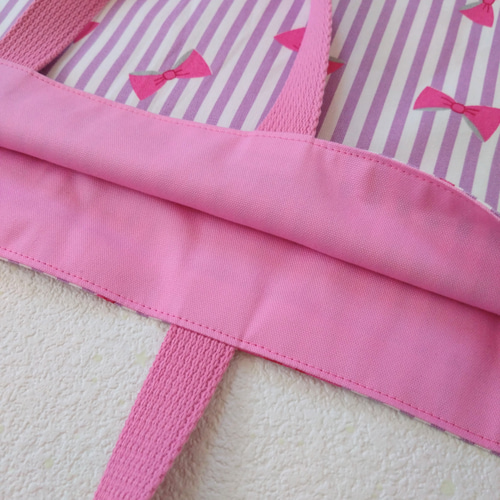 ◇大きめ35cm×45cmサイズ୨୧⑅*.レッスンバック パープルリボン