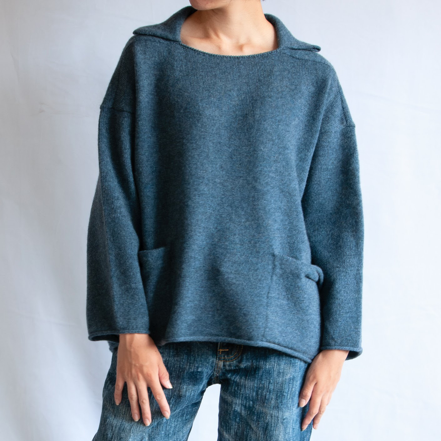 【受注制作】デッキマンセーター　ラムウールの大人かわいいセーター