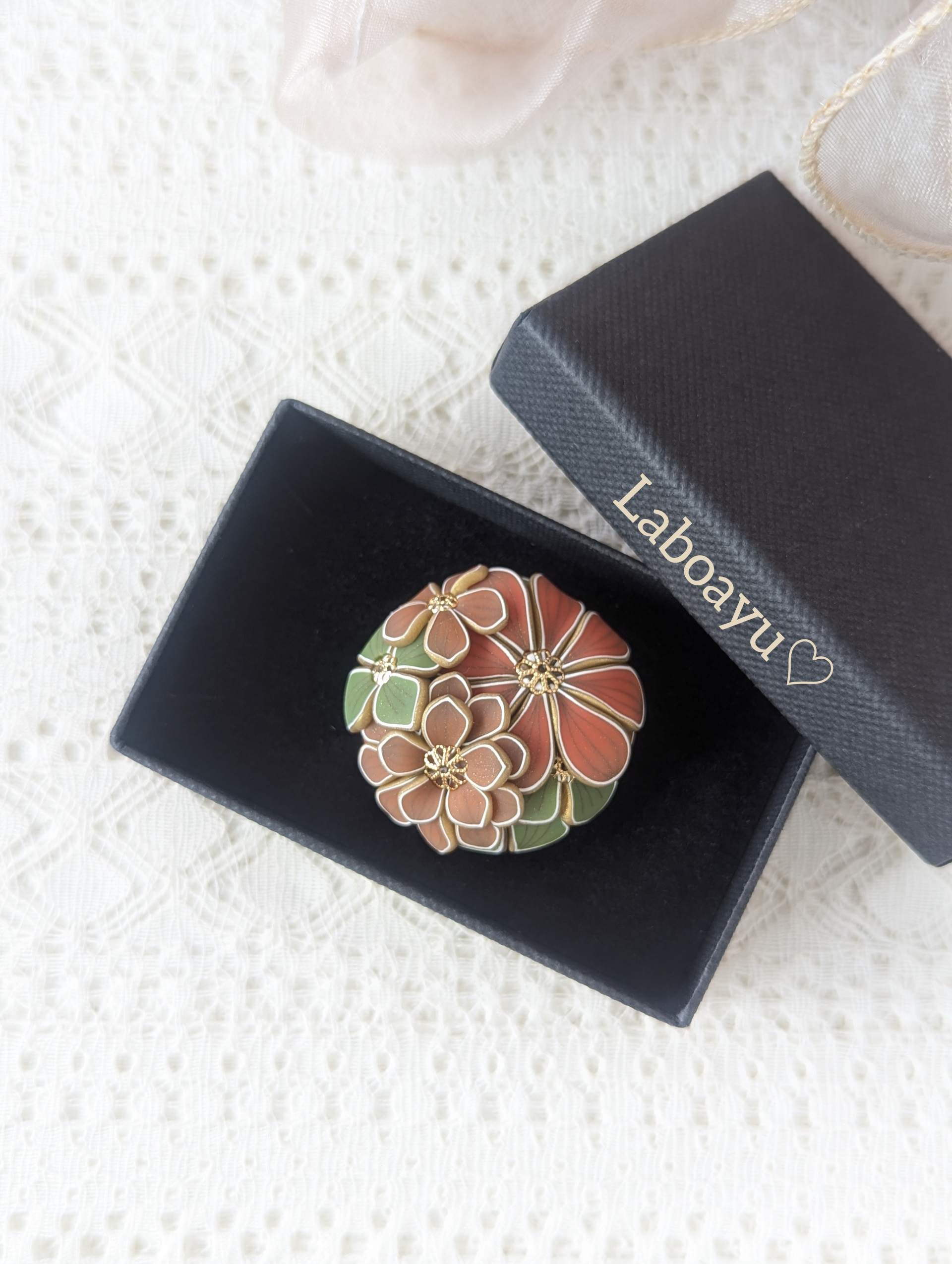 帯留め大〈Bouquet・秋の実り・盛り〉