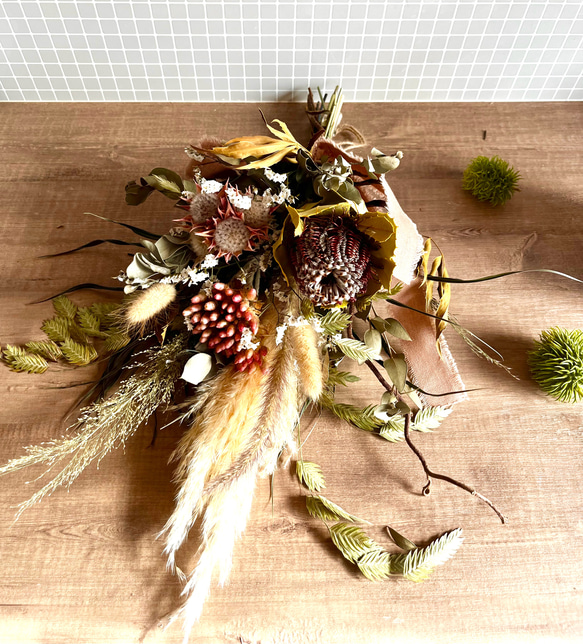 リース2way スワッグ ドライフラワー