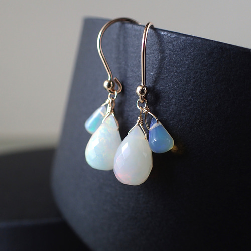 14kgf＊プレシャスオパール＊ピアス ピアス（フック・チェーン