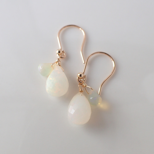 14kgf＊プレシャスオパール＊ピアス ピアス（フック・チェーン