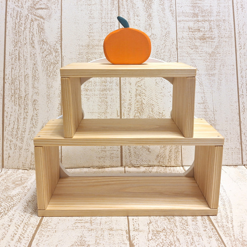 木製 鏡餅型飾り棚｜正月インテリア 縁起物 壁掛け・置き兼用（干支