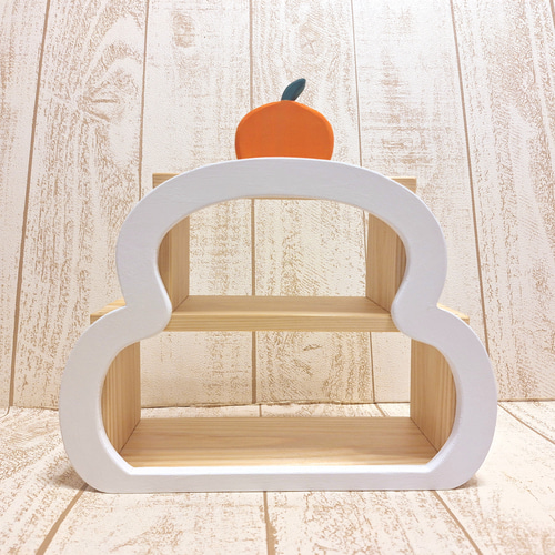 木製 鏡餅型飾り棚｜正月インテリア 縁起物 壁掛け・置き兼用（干支