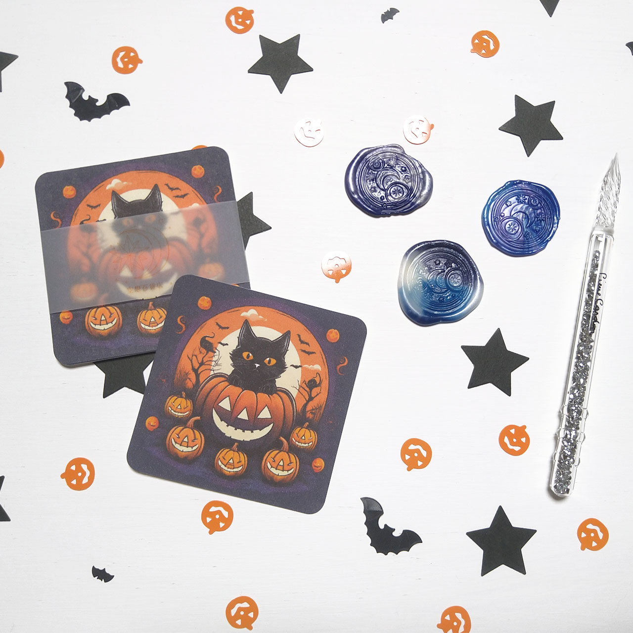 フォロワー様限定788円世界に1つだけのハロウィンハンドメイドメッセージカード猫 フォロワー世界に1つだけのハロウィンハンドメイドメッセージ