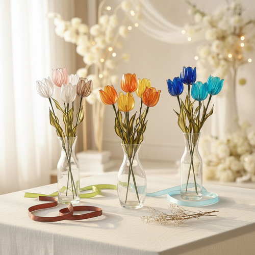 単品販売】チューリップ 1本 ビビッドカラー ※カラー選択必須