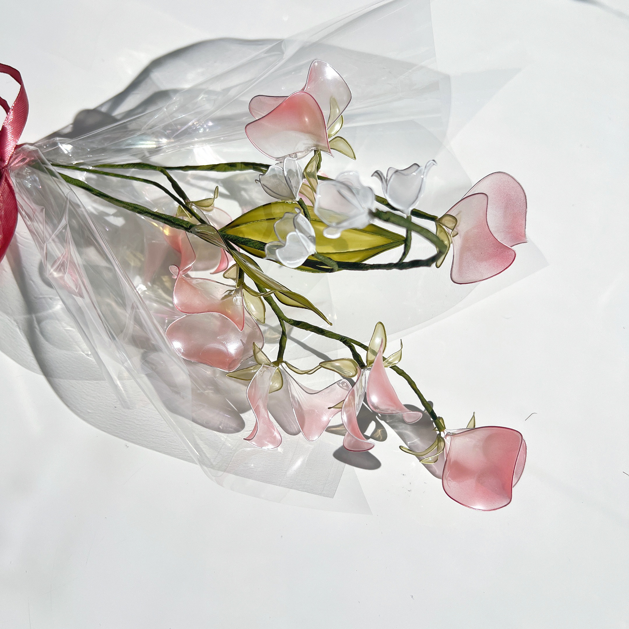 【お得なブーケ】すずらんとスイートピーのプチブーケ　3本セット　b2003