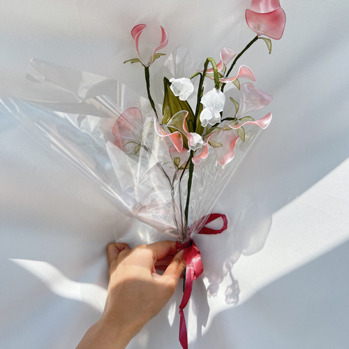 お得なブーケ】すずらんとスイートピーのプチブーケ 3本セット b2003