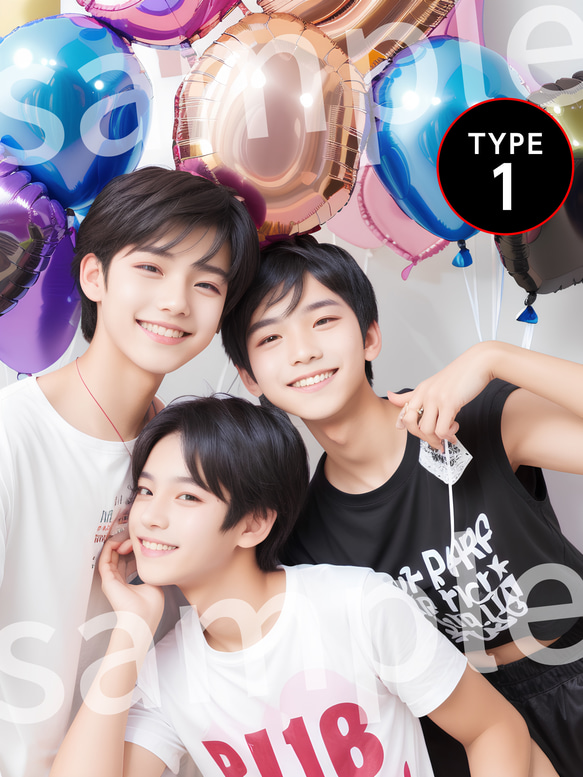 一点物/AI美男子】 AIアート イケメン A4ポスター 高解像度 イラスト