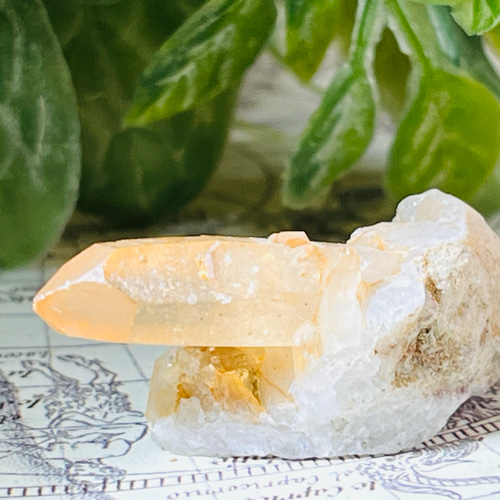 天然色✨ ゴールデンヒーラークリスタル 母岩付き原石 水晶 クラスター