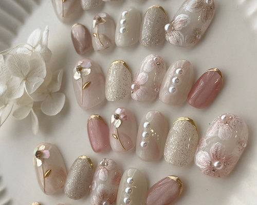 pearl whip flower nail ネイルチップ（つけ爪） ufu-nail 通販