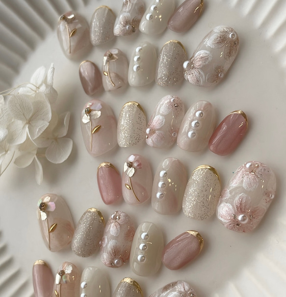 pearl whip flower nail ネイルチップ（つけ爪） ufu-nail 通販