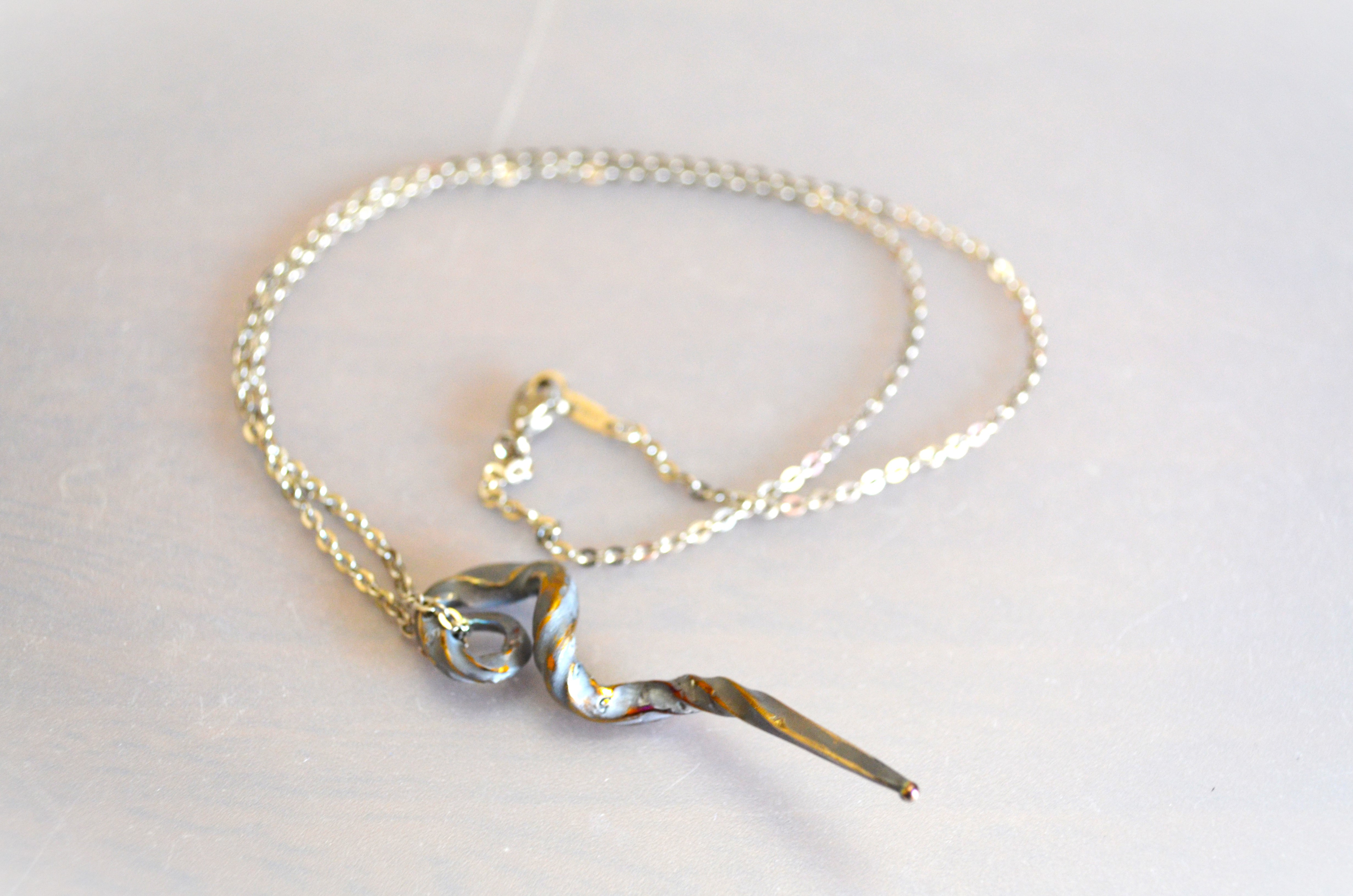 Titanium pendant・Amulet・Wand=フィボナッチ数列のアミュレット=52mm