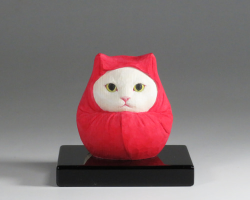 アンティーク可愛らしいお顔で良き人を呼び込む超特大一刀彫の招き猫 アンティーク可愛らしいお顔で良き人を呼び込む超特大一刀彫の招き猫