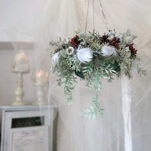 1.Xmasフライングリース フライング&置き型クリスマスツリー スワッグ ガーランド フライング