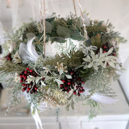 1.Xmasフライングリース フライング&置き型クリスマスツリー スワッグ ガーランド フライング