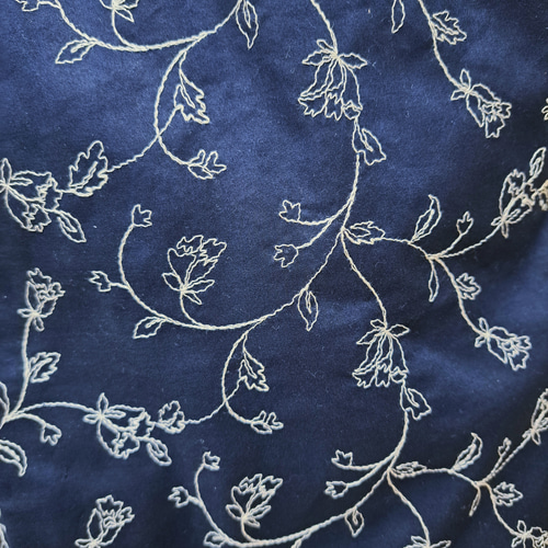 洗える長羽織#総刺繍#単衣物#紺色#上品#薄地#着物#浴衣 着物 snowlady 