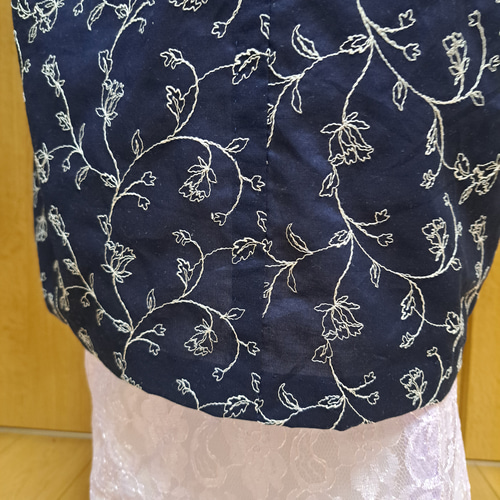 洗える長羽織#総刺繍#単衣物#紺色#上品#薄地#着物#浴衣 着物 snowlady 