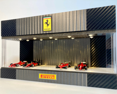 1/43展示24台可・カーボン＆大理石・4層式ディスプレーBOX /ネオジオラマ 1/43展示24台可・カーボン＆大理石・4層式ディスプレーBOX /ネオ