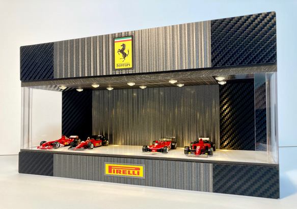 ミニカー専用ジオラマ：1/64ショールーム＆ガレージⅢ／光沢