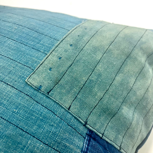 45x45 ビンテージ 藍染 襤褸 リメイク クッションカバー ボロ 2 リメイク 藍染 クッションカバー 襤褸 ボロ 2 ビンテージ 45x45