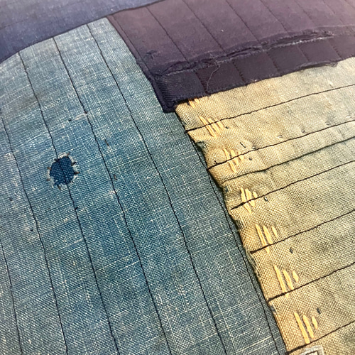 45x45 ビンテージ 藍染 襤褸 リメイク クッションカバー ボロ 8