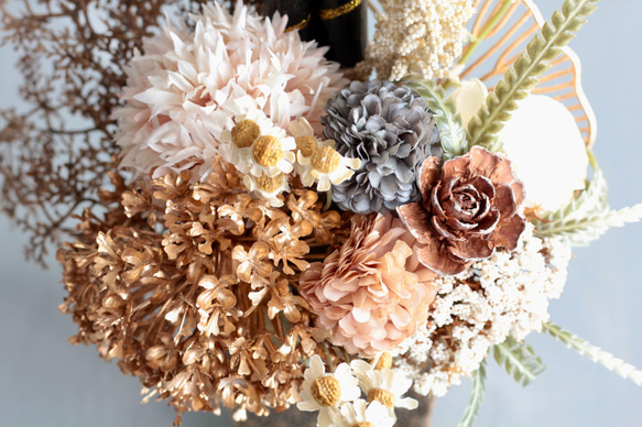 お正月 門松アレンジ シャビーシック 大人可愛い アーティフィシャルフラワー 玄関飾り 17枚目の画像