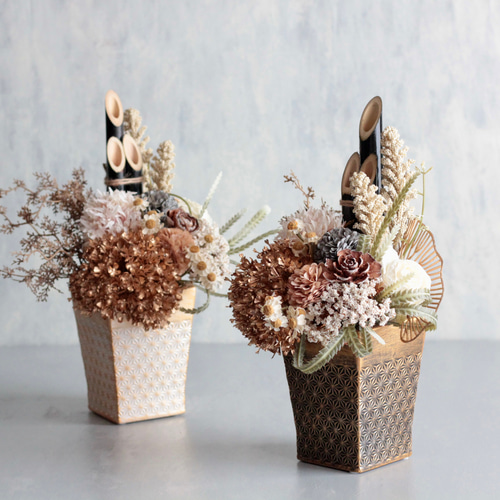 お正月 門松アレンジ シャビーシック 大人可愛い アーティフィシャル