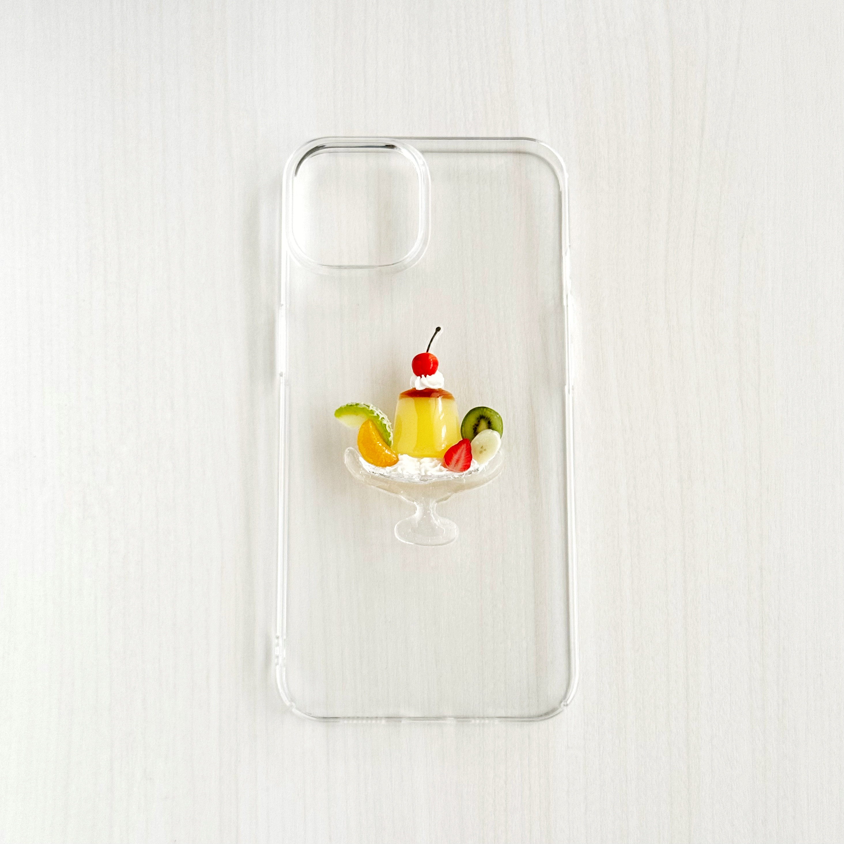 【全機種対応】 プリンアラモード iPhoneケース プリン レトロ 喫茶店 クリアスマホケース iPhone17