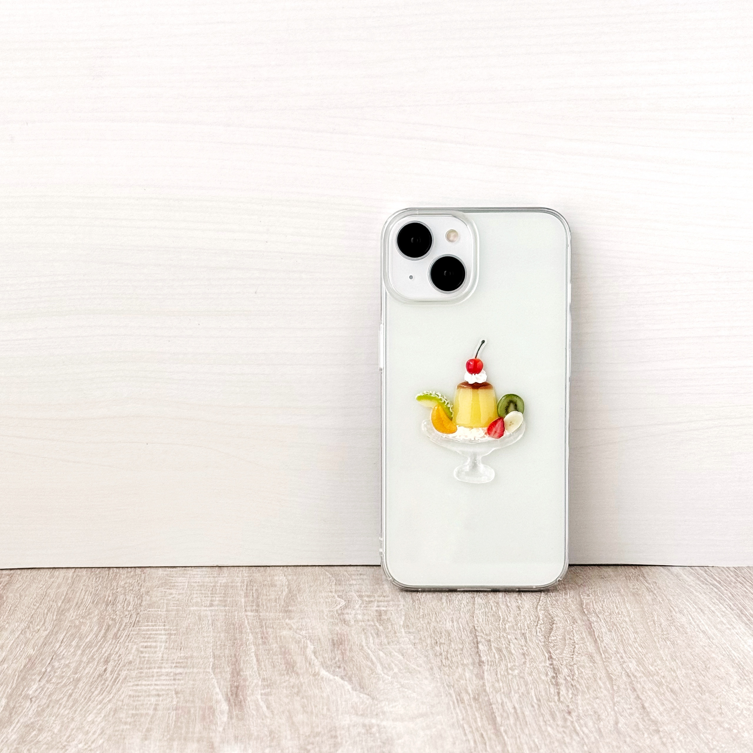 【全機種対応】 プリンアラモード iPhoneケース プリン レトロ 喫茶店 クリアスマホケース iPhone17