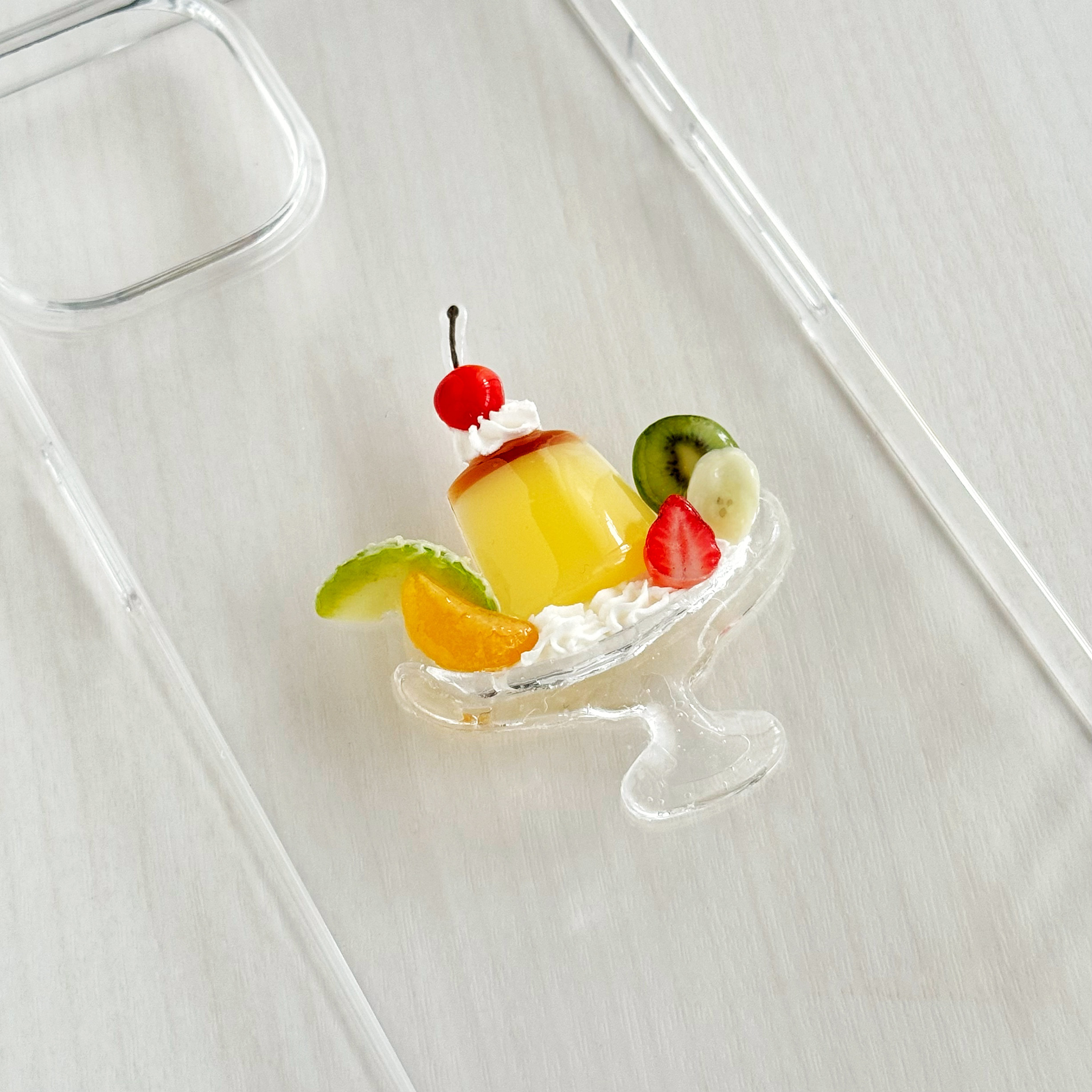 【全機種対応】 プリンアラモード iPhoneケース プリン レトロ 喫茶店 クリアスマホケース iPhone17