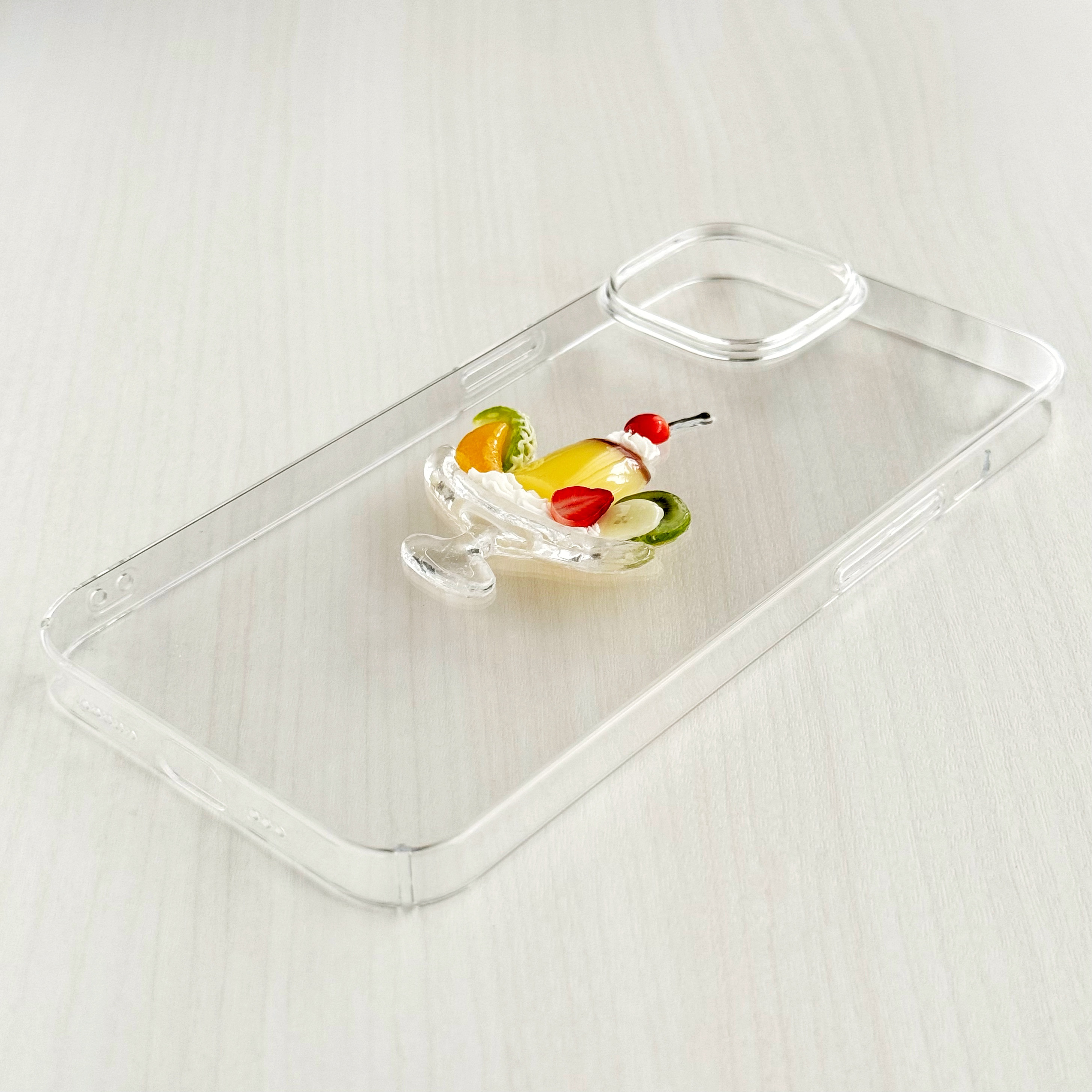 【全機種対応】 プリンアラモード iPhoneケース プリン レトロ 喫茶店 クリアスマホケース iPhone17