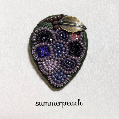 [専用　こり様]ブローチ 刺繍 ビーズ ワイヤー フェルト ハンドメイド ぶどう hq720.jpg?sqp=-
