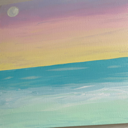 絵画　原画　風景画　海　空　キレイ　可愛い 絵画原画風景画海空キレイ可愛い