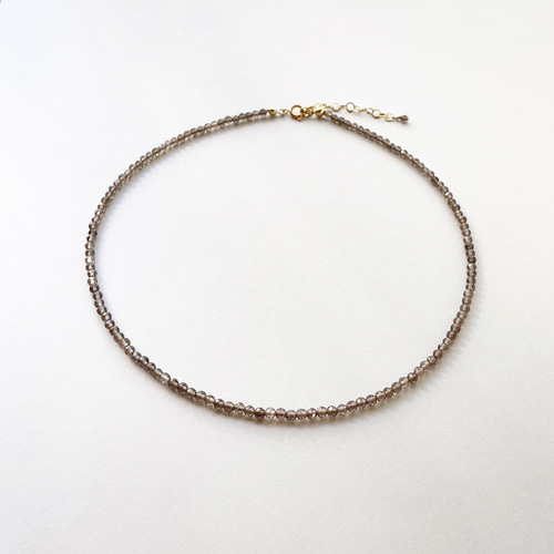 大人ブラウン】スモーキークォーツネックレスセット 秋色 天然石