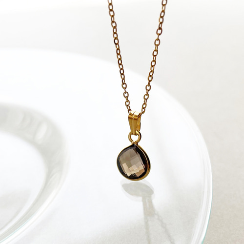 大人ブラウン】スモーキークォーツネックレスセット 秋色 天然石