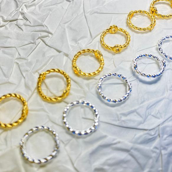 3個】内径8ミリ×外径11ミリ✳︎リングビーズ✳︎シルバー✳︎ゴールド  