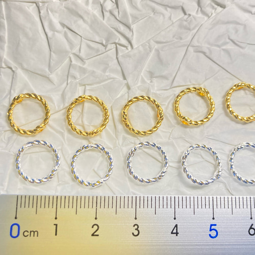 3個】内径8ミリ×外径11ミリ✳︎リングビーズ✳︎シルバー✳︎ゴールド  