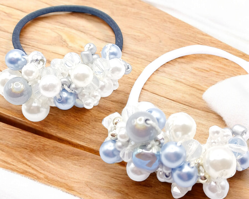 NSKY様 ハロウィン じゃらじゃら ビーズ ヘアゴムハンドメイド