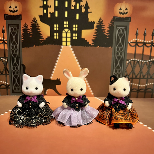 ハンドメイド＊シルバニア＊ハロウィンドレス＊赤ちゃんサイズ