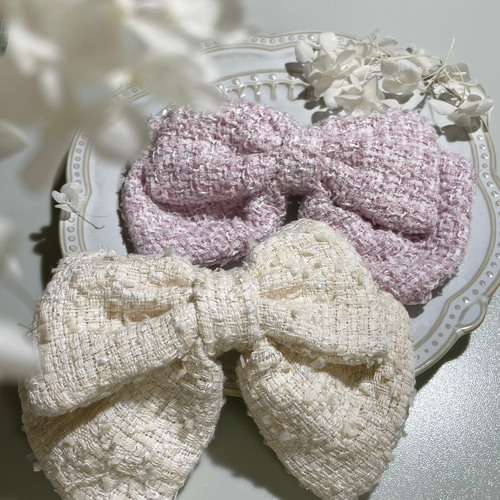 ツイードリボンバレッタ［ピンク］ バレッタ I & AM 通販 18303707