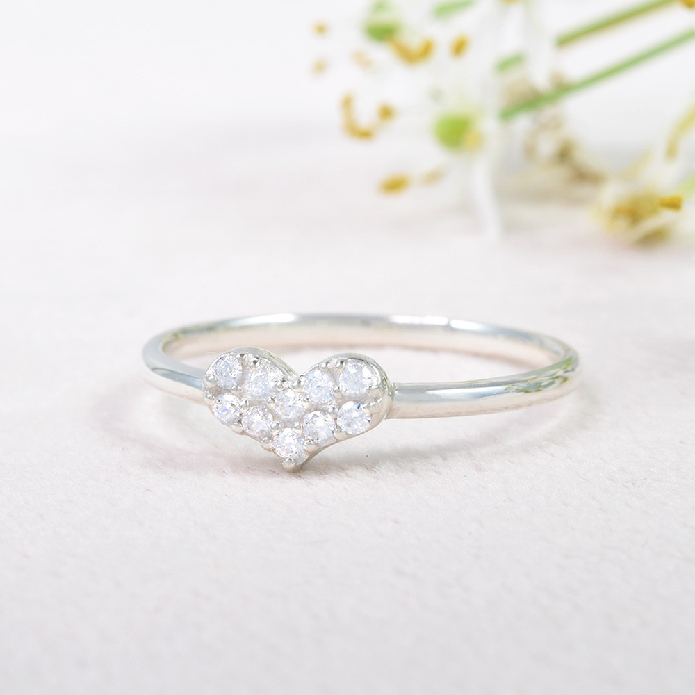 SV925 大人ハート リング シルバー CG072CIBSN
