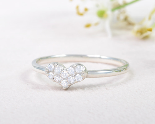 SV925 大人ハート リング シルバー CG072CIBSN 指輪・リング kyfactory