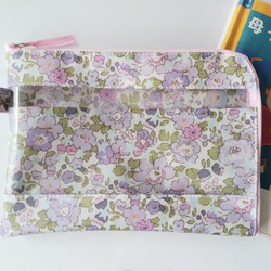 オーダー品　リバティ×半クリア ラミネートポーチ オーダー品 リバティ×半クリア ラミネートポーチ