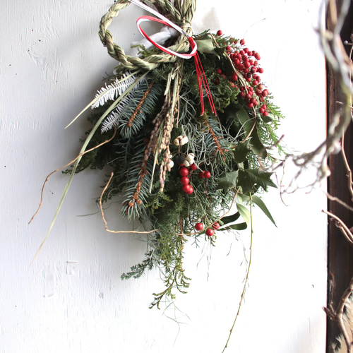 針葉樹と稲藁の清々しい香り 2wayフレッシュクリスマスと国産しめ縄