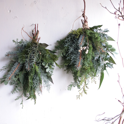 新年を迎える針葉樹が香る注連縄