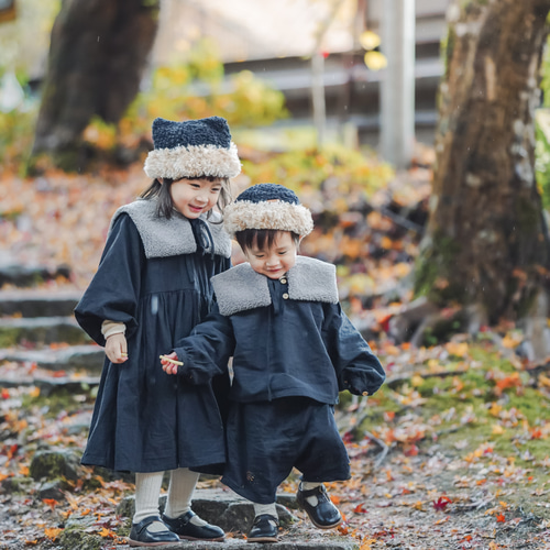 名入れ付き】モコモコ×ファーの猫耳帽子‍/猫耳帽子/ファーニット帽