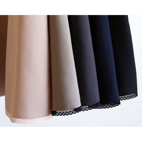 ジョリーミニョン　レース付き　ピンクベージュ　フレアスカート　40 L ジョリーミニョンレース付きピンクベージュフレアスカート40 L